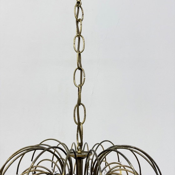 Image 1 of Mid Century Design Murano-Bernsteinglas-Tropfenleuchter, 1970er Jahre