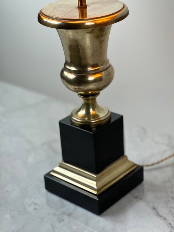 Image 1 of Lampe en bronze et marbre dans le goût Maison Charles 1950'S