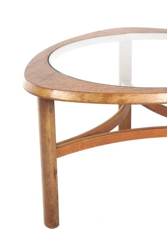 Image 1 of Table basse Nathan avec verre vintage 'Bicester'