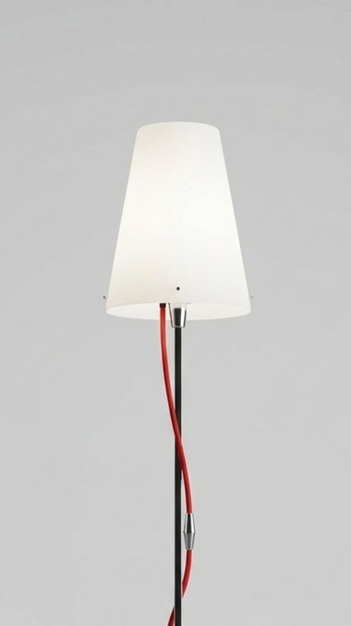  NEMO Thuban Terra: Chrom / Vintage Stehleuchte Hannes Wettstein