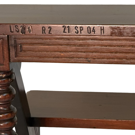 Image 1 of Antique Library stairs / steps - Hardwood - Regency style - XL / four steps