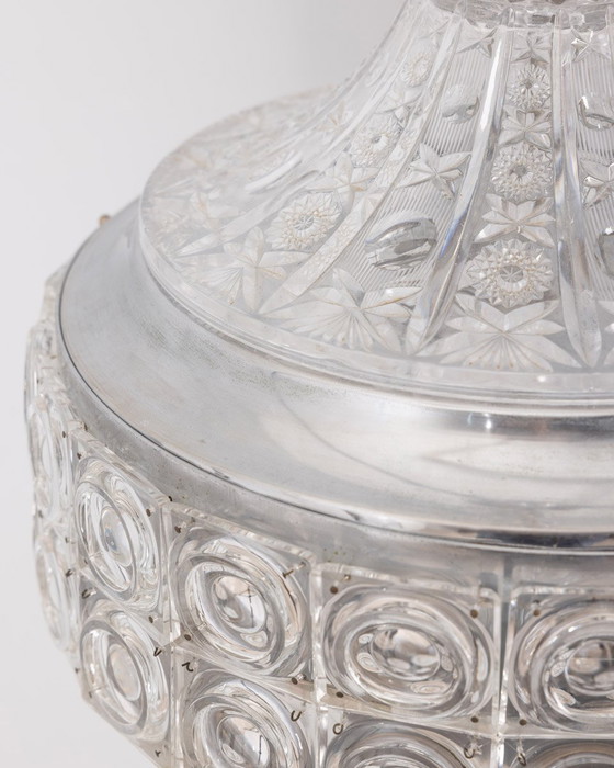 Image 1 of Vintage 60s kristallen kroonluchter gedecoreerd ontwerp Kinkeldey