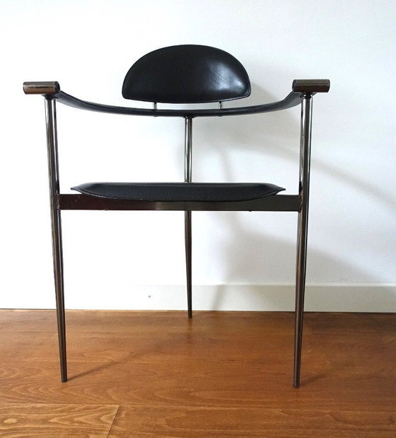 Image 1 of Ensemble de quatre (4) chaises de salle à manger « Stiletto » Arrben Italie années 1980