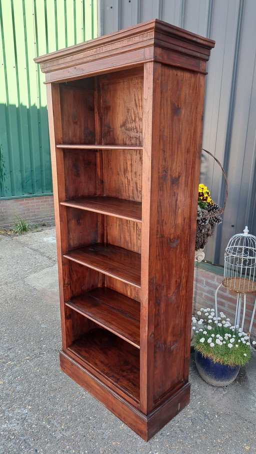 Bibliothèque classique en teck Dim. 89x42cm et 205cm de haut