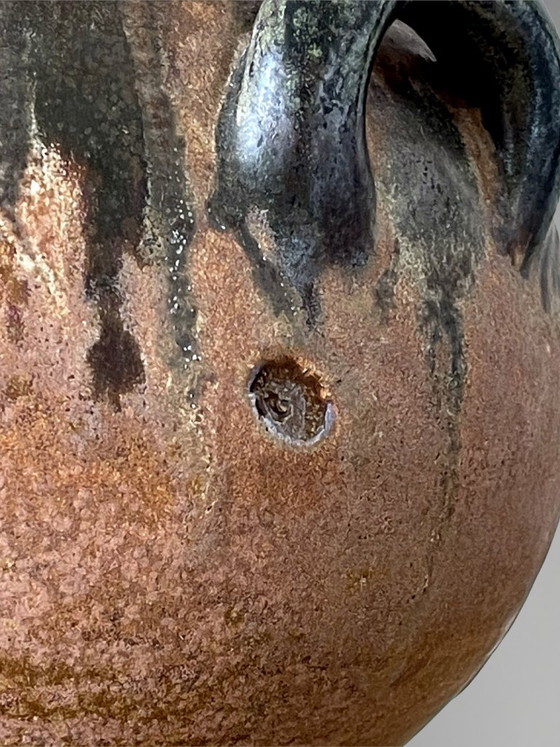 Jarrón de Gres Esmaltado Maurice Pitot – Bélgica – Años 60 – Jarrones, Ceramic (photo 6 of 10)