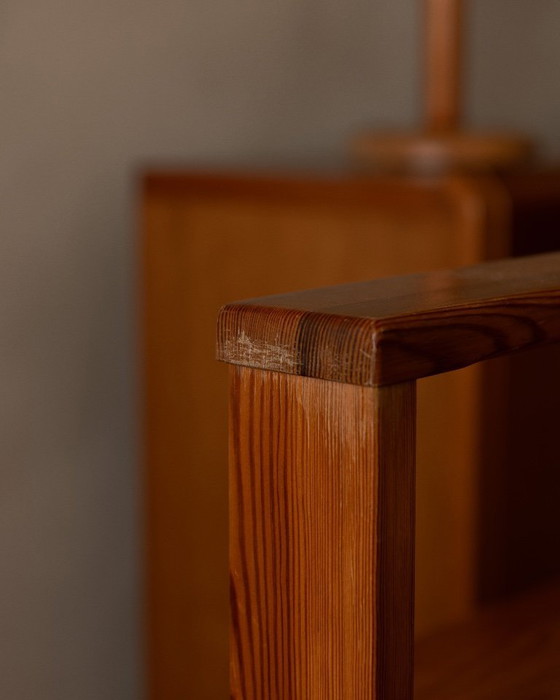 Image 1 of Vintage opvouwbare serveerwagen van grenenhout, jaren 70