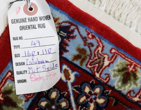 Image 1 of Tappeto persiano Isfahan Vecchio Molto Fine Con Seta 160 X 110 Cm