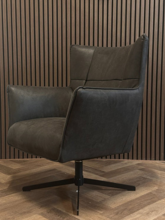 Swivel Armchair Moos Darkgraphite 80x75cm – Sitdesign, Swivel chairs, Textile (photo 7 of 8)
