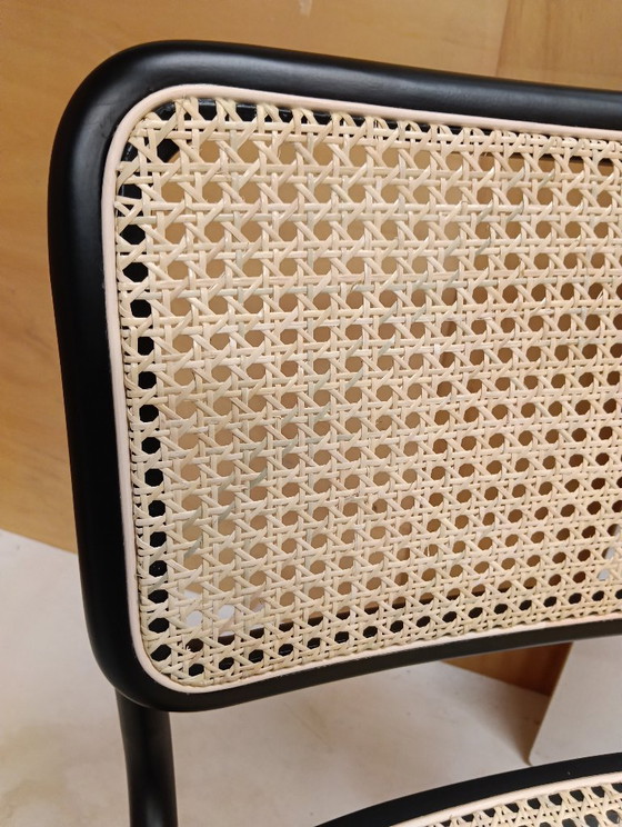 Image 1 of ALIVARMVSEVM 104. SET of 2 CESCA B32 Chairs (NEW) in Black Frame Limited Edition 