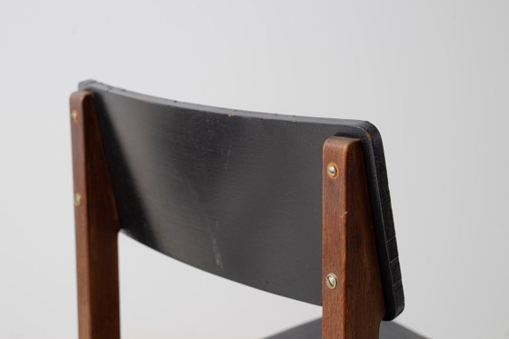Mid-Century Set van 'Abstracta' stoelen van Jos De Mey – Eetkamerstoelen, Leather (photo 12 of 15)