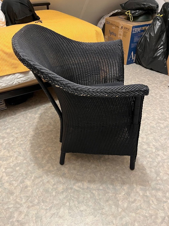 Image 1 of 1x loom fauteuil, Accente Original Loom - Made in Germany, origineel wit, nu antraciet gespoten