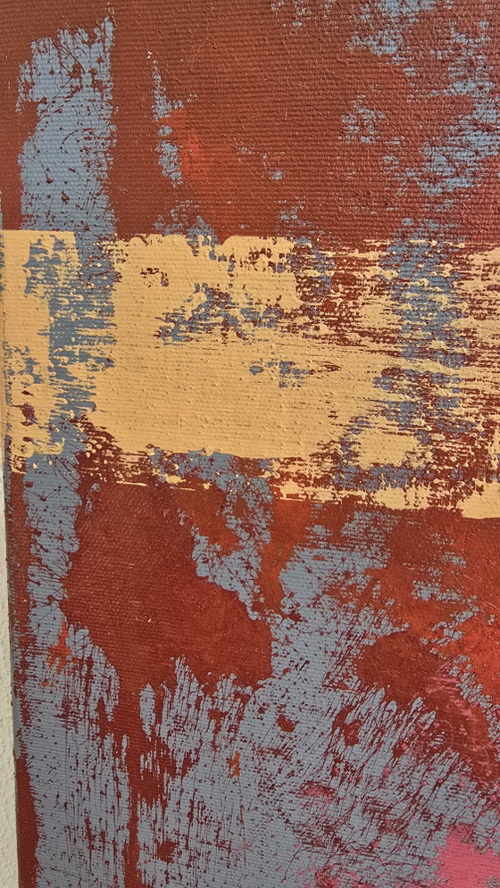 Original Signed Abstract Expressionist Canvas Painting - Büttner – Paintings & Drawings, Wood (photo 4 of 11)