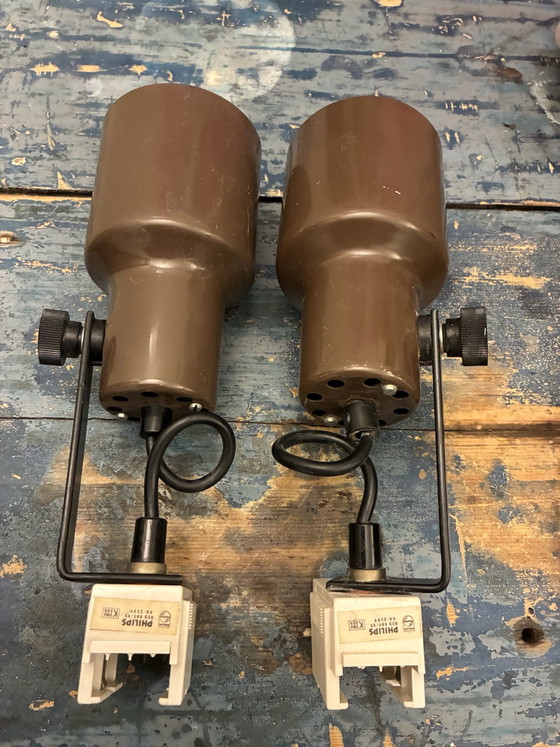Set of 6 Vintage Philips Track Spot Lights NWS 83/96 – 70s Space Age – Metal, Plastic (photo 4 of 15)