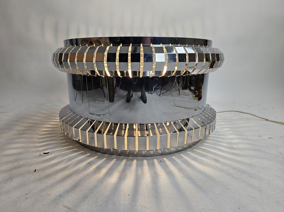 Image 1 of Mesa de centro cromada y cristal Italia años 70