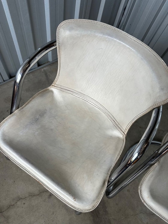 Image 1 of Willy Rizzo leren set stoelen