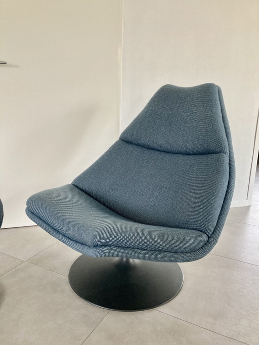 Fauteuil Artifort + Hocker, Type F510