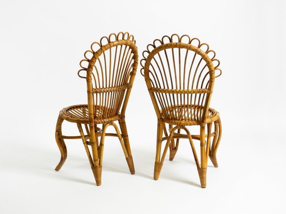 Image 1 of Dos preciosas sillas de bambú originales de Italia de los años 60