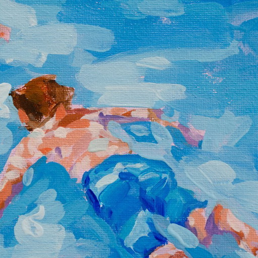 Zomer, Hedendaagse miniatuurschilderkunst, 20x20 cm; Sandra Kolondam