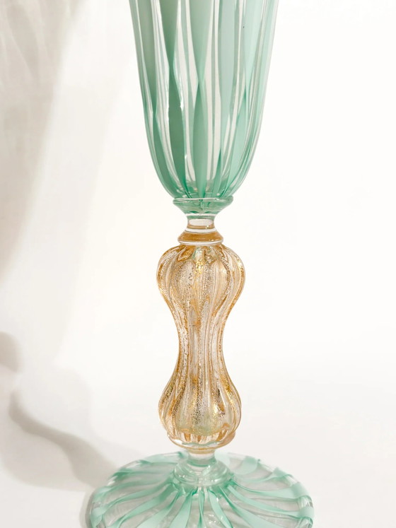 La Murrina Murano Vetro Verde e Foglia d'Oro Vetro, anni '70, Oggetti decorativi (foto 6 di 12)