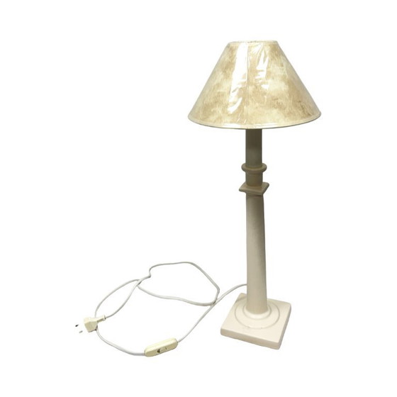 Table Lamp By Kostka France (Ref. T 200), Ceramic, 1970s/80s, Retro/Vintage Column Style. – Plastic (photo 3 of 16)
