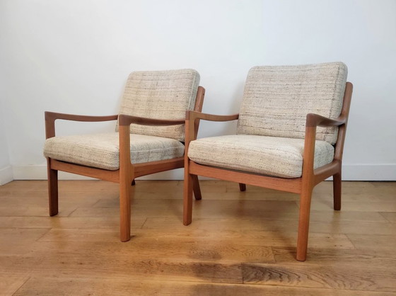 Image 1 of Chaises Senator vintage conçues par Ole Wansher pour Cado, Danemark, 1960