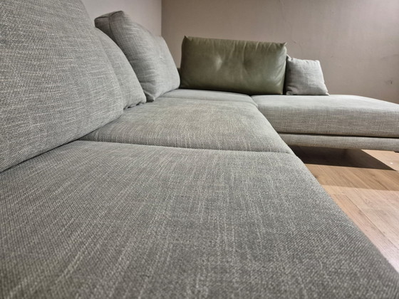 Image 1 of Montel Hampton - Corner sofa - Gray - Green - Fabric - Design