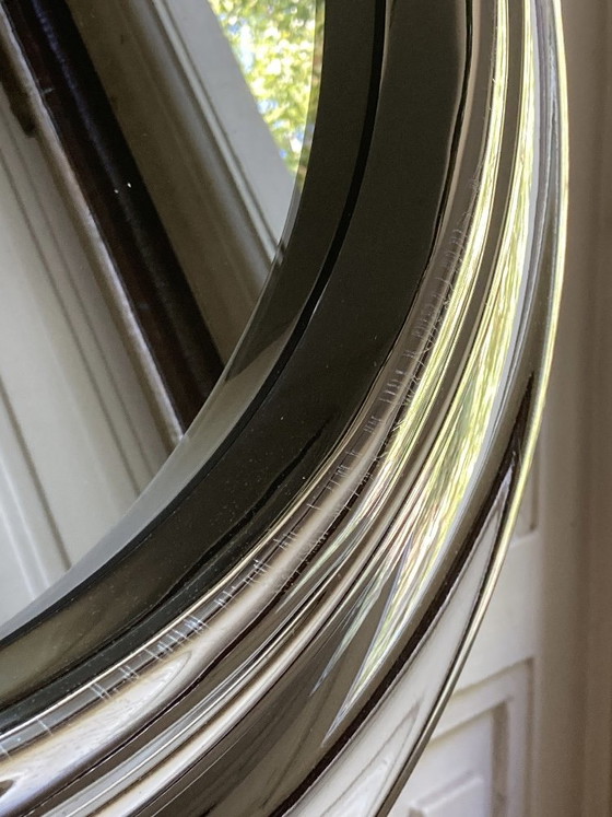 Image 1 of Large mirror with space age chrome frame