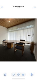 Vintage office table or diningtable ´Ate van Apeldoorn' with 4 chairs