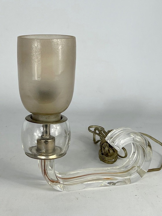 Image 1 of Art Deco Murano glass table lamp by Barovier. Italy 1930s