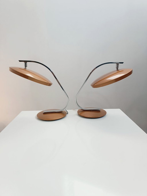 Pair of 520c lamps by LP Oliva for Fase, 1970s