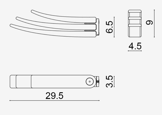 Image 1 of Appendiabiti da parete The Wing Design noce
