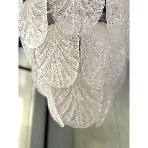Lustre contemporain à pétales en granit blanc Graniglia de Simoeng