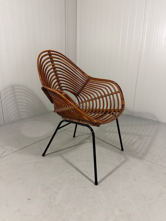 Image 1 of Rotan fauteuils van Rohé Noordwolde, Nederland 1960’s