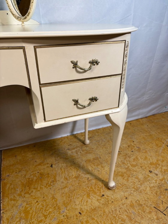 Image 1 of Romantic Vintage Shabby Chic Brocante Dressing Table Louis Style French Chic  A truly beautiful and elegant vintage dressing tab