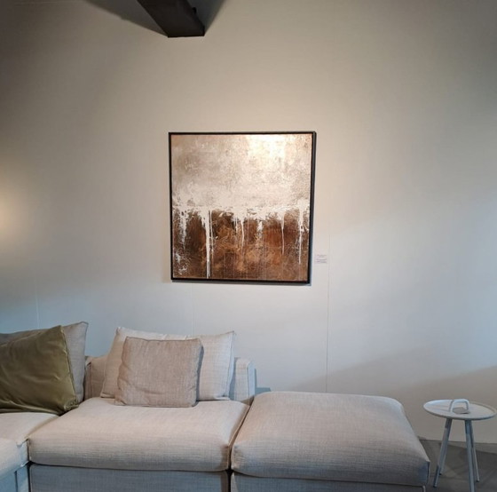 Image 1 of Frances Eckhardt - Peinture abstraite peinte à la main, art moderne et contemporain, 100 x 100 cm