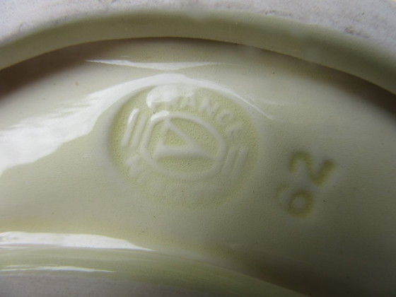 Image 1 of 3 Verceram Art Deco ceramic set of  serving trays signed and numbered 