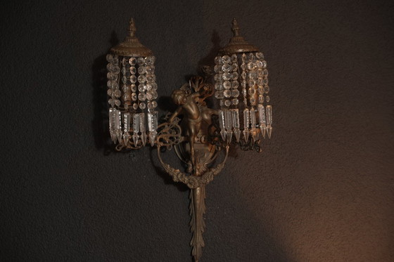 Image 1 of Bronze-colored Angel wall lamp