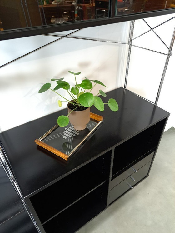 Image 1 of Armoire modulaire Denka de design danois, supports et étagères chromés