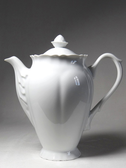 Teapot/Coffee Pot Fine Limoges White Vintage Porcelain