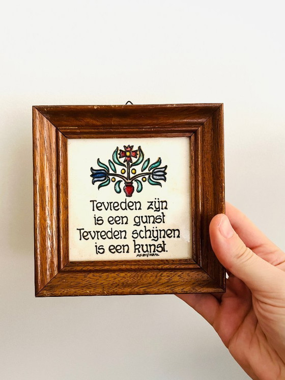 Image 1 of Piastrella in terracotta d'epoca di Perignem con scritta