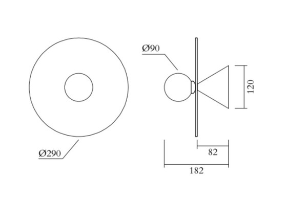 Image 1 of Atelier Areti Wall Lamp Disc and Sphere Glass