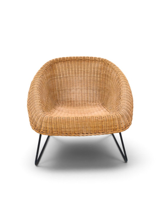 Paire de fauteuils en osier des années 1960 – Metal, Wicker (photo 5 of 8)