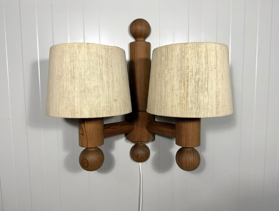 Image 1 of Uno Kristiansson wall lamp Pinus for Luxus Sweden 1970s