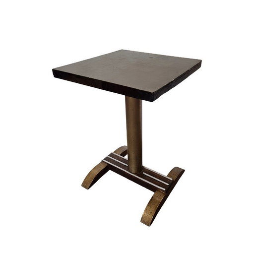 French Art Deco café table with square top, 1930s/40s