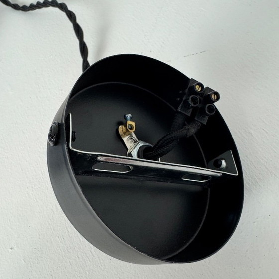 Image 1 of Antique enameled workshop pendant light