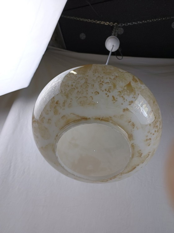 Image 1 of Lampada a sospensione vintage in vetro di Murano di Carlo Nason per Mazzega, 1950-1960