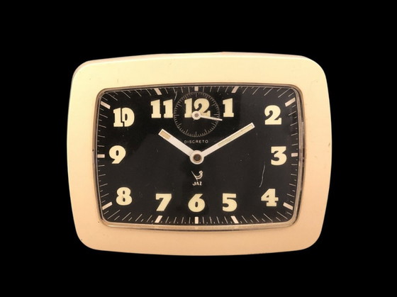 Image 1 of Vintage JAZ Discreto “CLAUSIC” alarm clock – French design, orange, 1970s