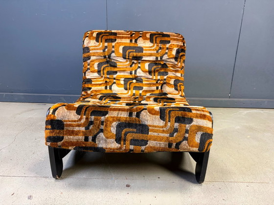 Poltrona brutalista anni Settanta, anni '70 – Sedie e poltrone, Textile, Velvet (photo 4 of 11)