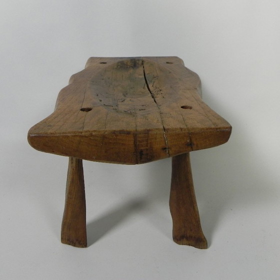 Image 1 of Tabouret vintage en tronc de chêne, années 1960