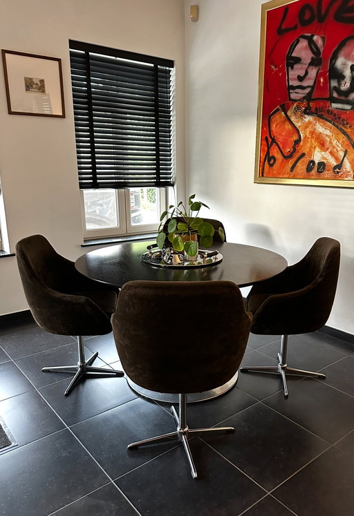 4 + 1 design stoelen vintage jaren 70